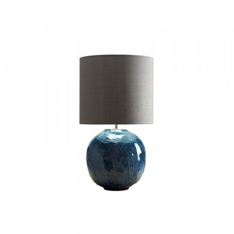 Lampe blue globe, porcelaine, sans abat-jour