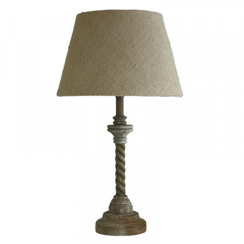 Lampe de table 53 cm, en bois couleur chêne