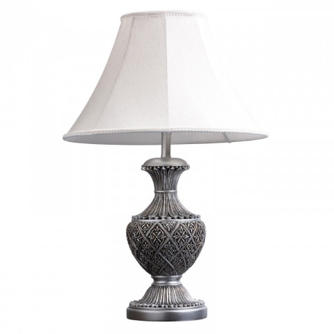 Lampe de table argentée country 1 ampoule 60 cm