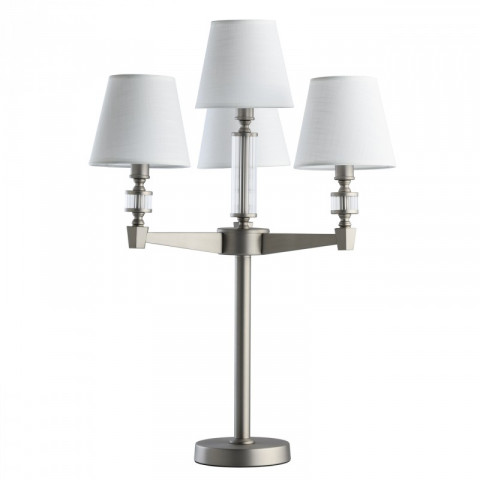 Lampe de table argentée neoclassic 4 ampoules 68 cm