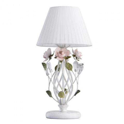 Lampe de table blanche flora 1 ampoule 49 cm