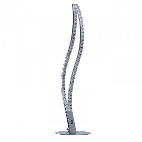 Lampe de table chromée techno 2 ampoules 59 cm