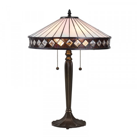 Lampe de table fargo, verre et résine