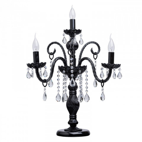 Lampe de table noire classic 4 ampoules 63 cm