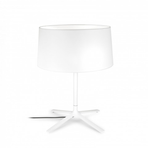 Lampe hall, avec abat-jour en textile blanc