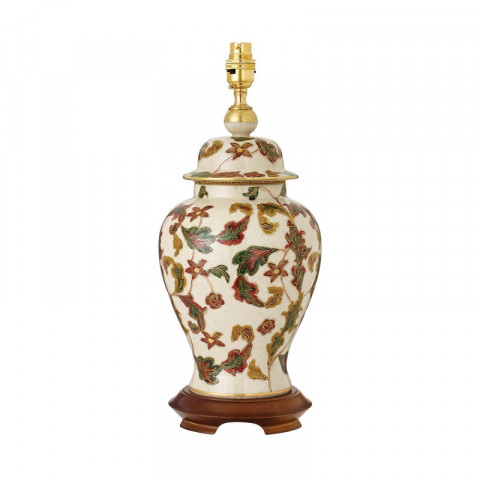 Lampe leaf scroll, porcelaine de kutani (sans abat-jour)