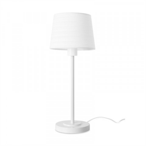 Lampe michigan, acier blanc, sans abat-jour