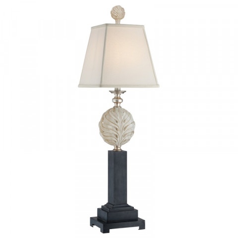 Lampe palmetta, avec abat-jour blanc