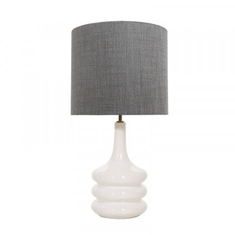 Lampe pop, céramique, blanc, sans abat-jour