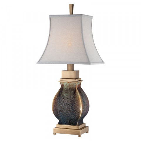 Lampe saratoga, avec abat-jour gris
