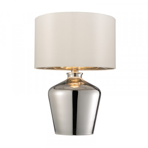 Lampe waldorf, chrome, avec abat-jour
