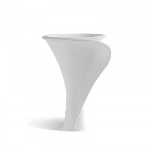 Lavabo totem ovale - solid surface - 67x90 cm - arum