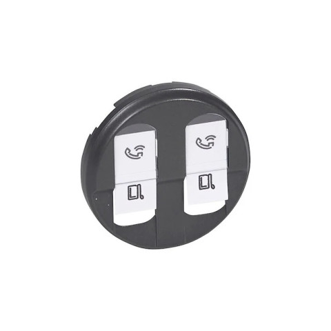 Legrand   067952   enjoliveur celiane double rj 45 graphite