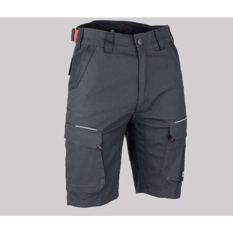 Bermuda Paléo multipoches stretch - Gris nuit / Noir - T.40 - LMA - 6165-40