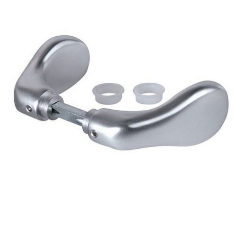 Paire de poignées en aluminium pour carré de 8mm, longu. 90mm locinox