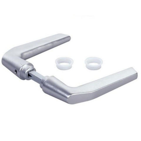 Paire de poignées en aluminium pour carré de 8mm, longu. 60mm locinox