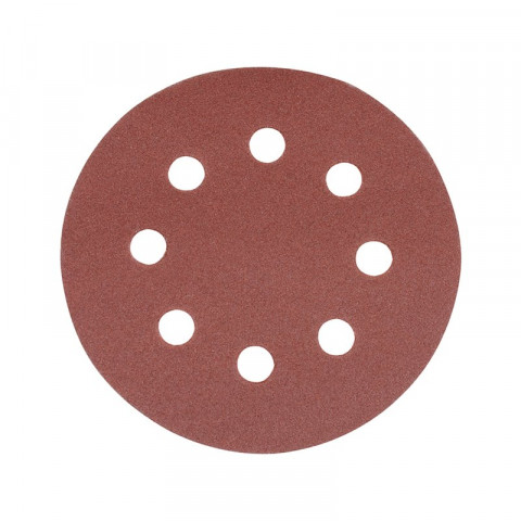 Lot de 10 disques abrasifs auto-agrippants perforés 115 mm