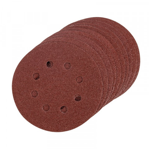 Lot de 10 disques abrasifs treillis auto-agrippants 125 mm - Grain 80