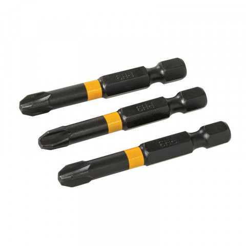 Lot de 3 embouts de vissage impact Phillips - PH3 - 50 mm