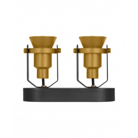 Luminaire 1906 decospot double spot - 2 spots led gu10 6 watt inclus - 2 finitions possibles - finition - gold