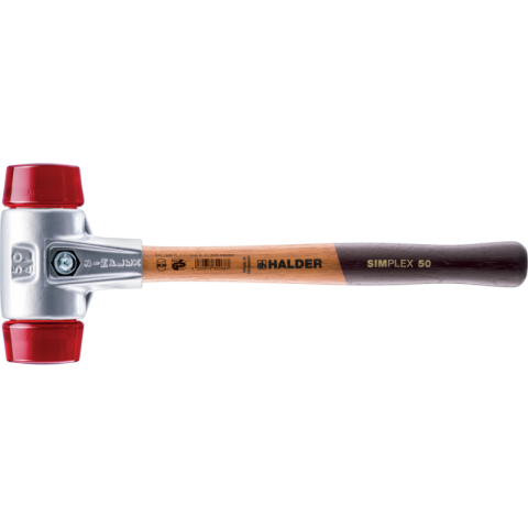 Maillets simplex, avec boîtier en aluminium et manche en bois, ø 30, plastique