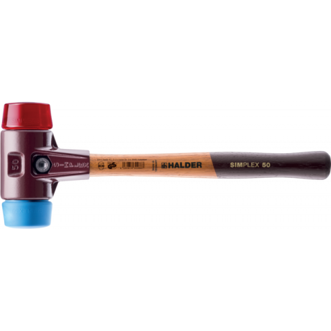 Maillets simplex, avec boîtier en fonte malléable et manche en bois, ø 60, tpe souple / plastique