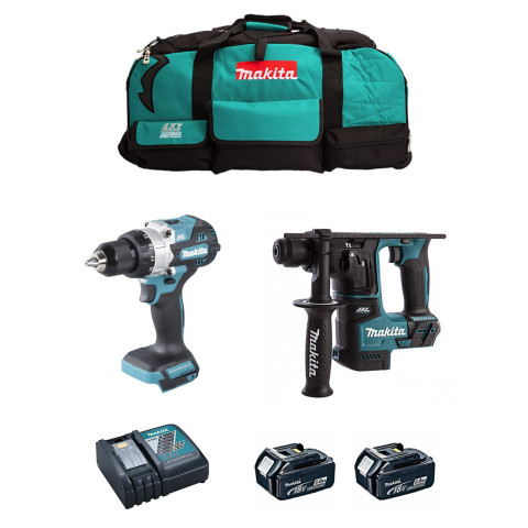 Makita kit mk216 - dhp486 dhr171 2 x 5,0 ah dc18rc lxt600