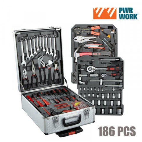Mallette outils pwr work (186 outils)