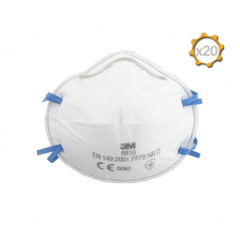 Masque 3m 8810 anti-poussières ffp2 sans soupape x 20