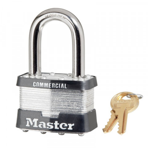 Master lock  commercial cadenas en acier laminé à goupilles avec anse 50mm