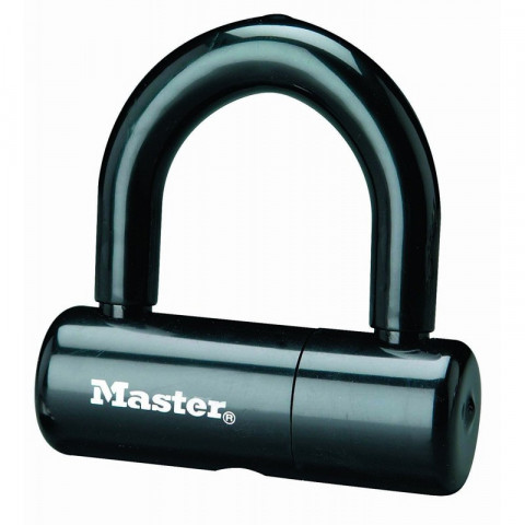 Master lock mini u cadenas à clé protec vinyle noir 93 mm