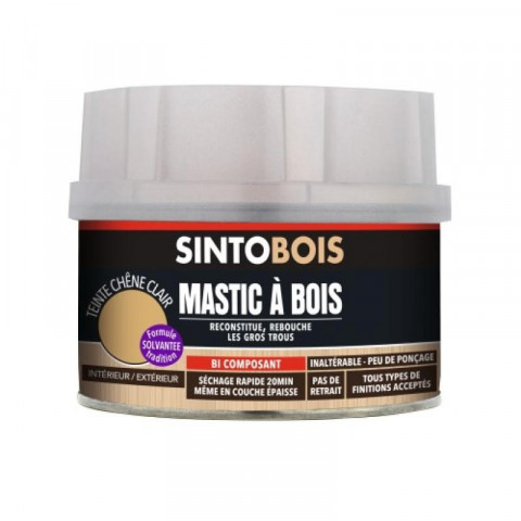 Mastic à bois sintobois, blanc, boîte de 1000 ml