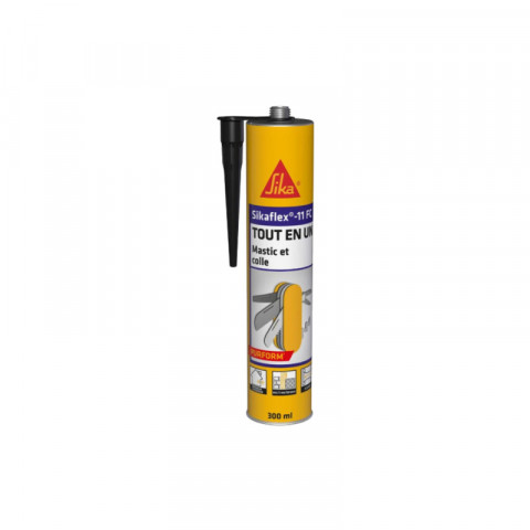 Mastic colle multi-usages sika sikaflex 11 fc purform - noir - 300ml