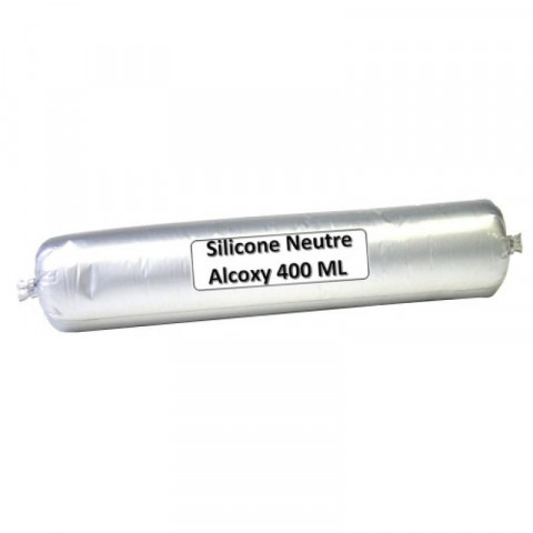 Mastic menuiserie silicone neutre b 800/2 coloris blanc carton de 25 poches de 400 ml