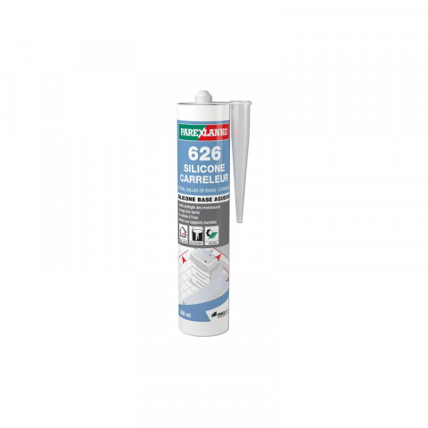 Mastic silicone 626 silicone carreleur - blanc - 300 ml - l626blanc300