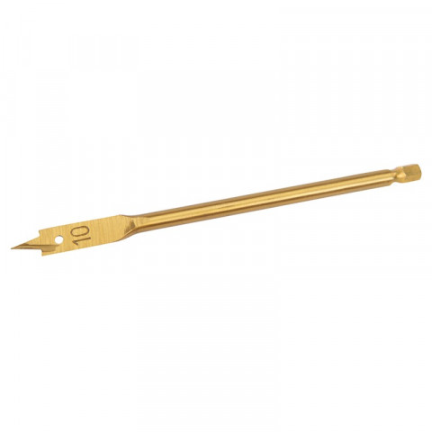 Mèche à bois plate titanée - 10 mm