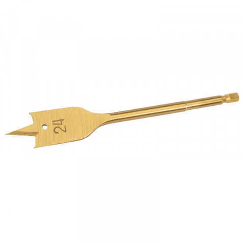Mèche à bois plate titanée - 24 mm