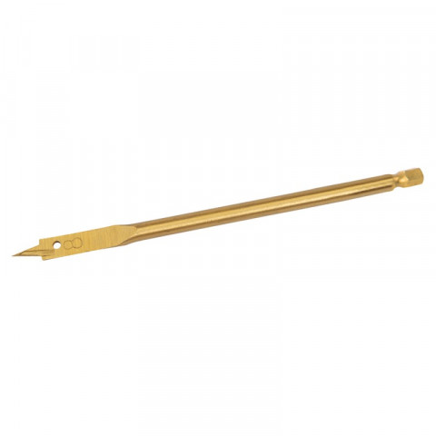 Mèche à bois plate titanée - 8 mm