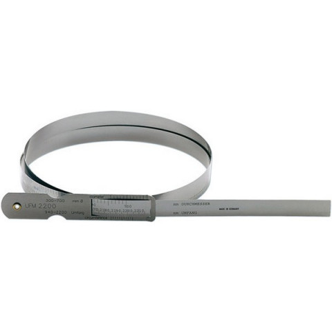 Mètre à ruban d'acier pour circonférence et Ø, Pour circonférence : 2190-3460 mm, Pour Ø 700-1100 mm, Vernier 0,1 mm