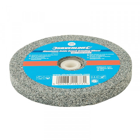 Meule en oxyde d'aluminium pour touret à meuler - 125 x 13 mm - Grain gros