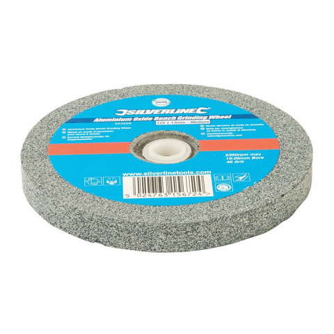 Meule en oxyde d'aluminium pour touret à meuler - 125 x 13 mm - Grain moyen