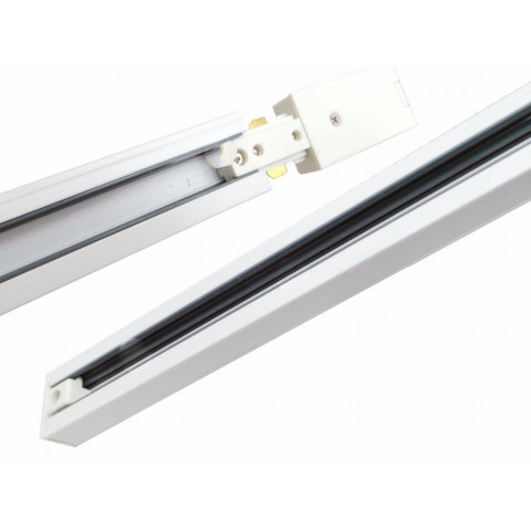 Rail spot binaire monophasé 1m blanc