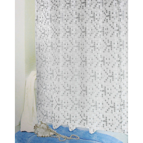Rideau de douche peva 180 x 200 cm serie MOSAIC