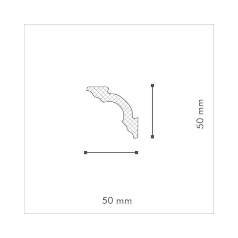 Moulure a2 polystyrène nomastyl (50 mm x 50 mm) - nmc noël & marquet