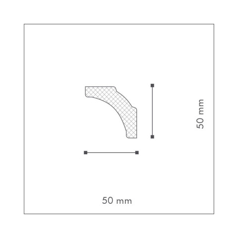 Moulure b5 polystyrène nomastyl (50 mm x 50 mm) - nmc noël & marquet