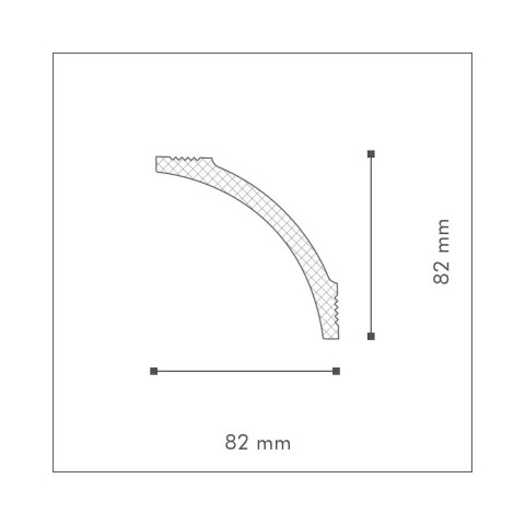 Moulure b8 polystyrène nomastyl (82 mm x 82 mm) - nmc noël & marquet