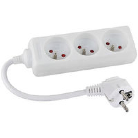 Multiprise filaire 3 prises câble 3 mètres
