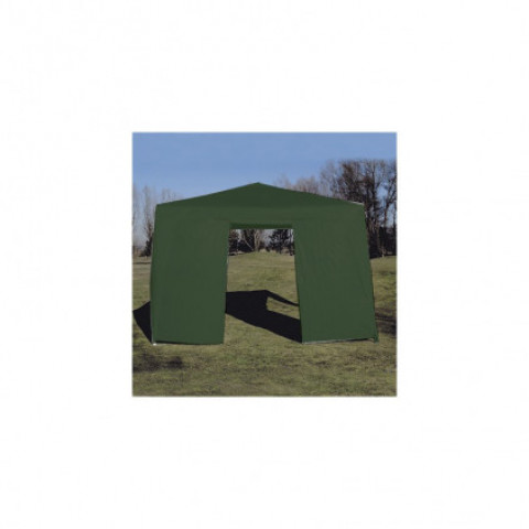 Mur tonnelle de jardin 3 x 3 avec porte verte