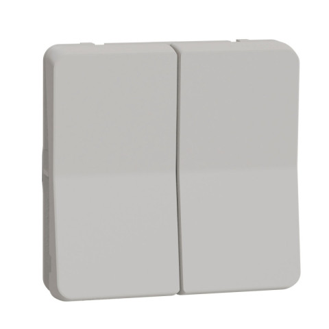 Mureva styl - double va et vient - composable - ip55 - ik08 - blanc (mur39022)