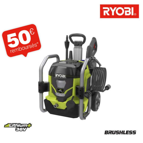 Nettoyeur haute pression ryobi 36 v lithiumplus moteur sans charbon rpw36120hi
